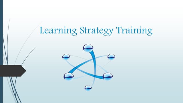 Learning strategy training 2