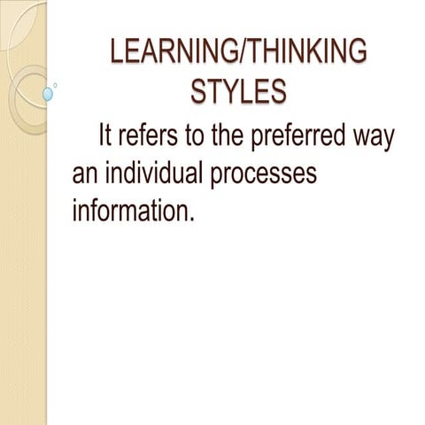 Learning style