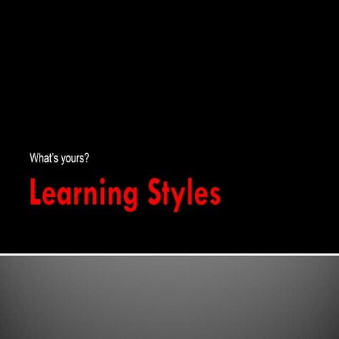 Learning Styles