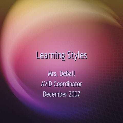 Learning Styles