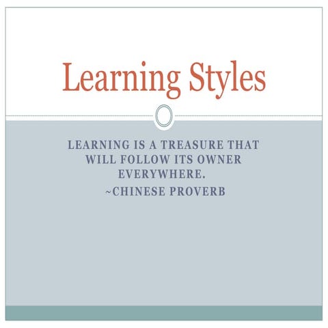 Learning Styles