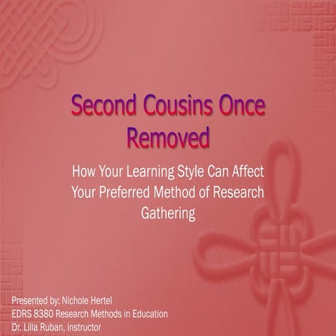 Learning Styles And Research Methods Connection (Pdf)