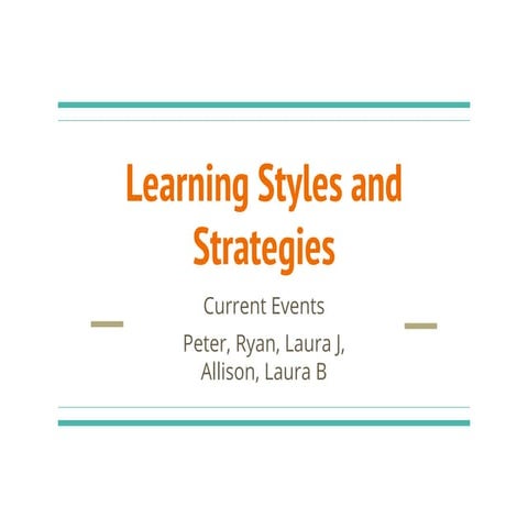 Learning styles and strategies | PPT