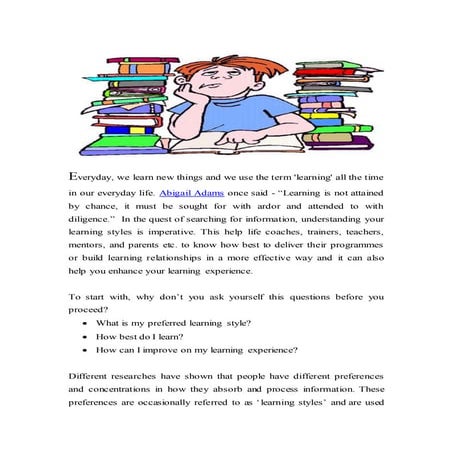 Do you know your preferred learning style?