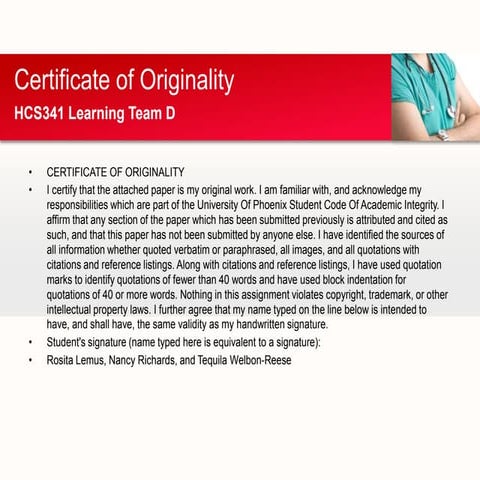 Certificate of originality | DOC