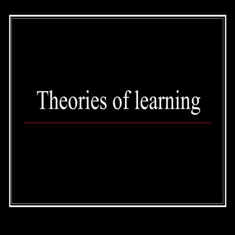 Learning theories