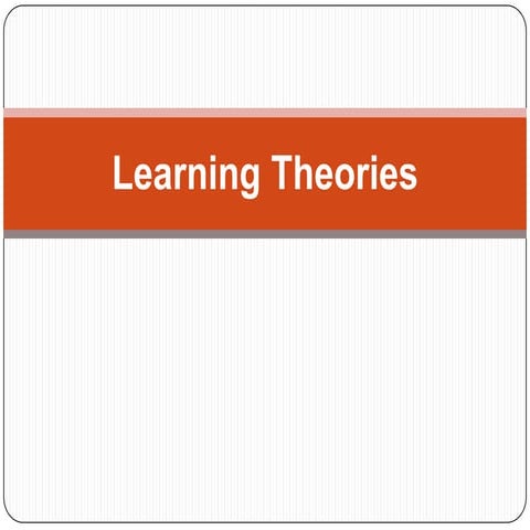 Learning theories