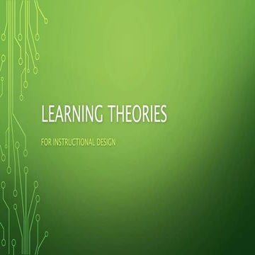 Learning theories