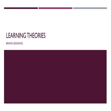 Learning theories 2