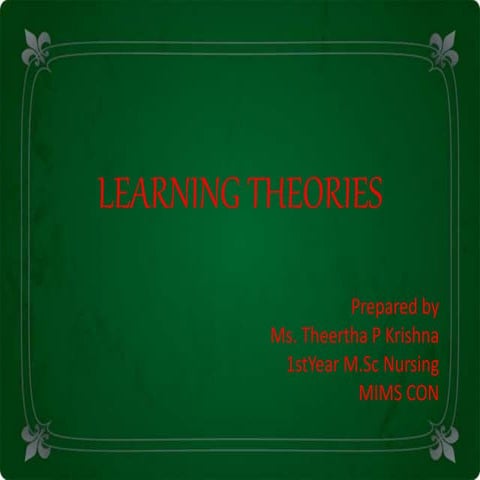 Learning theories