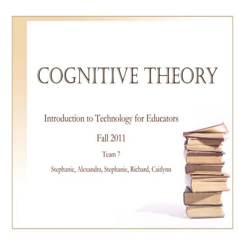 Learning Theories Group Project: Cognitive Theory
