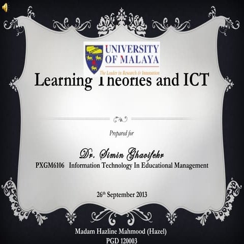 Learning Theories & ICT 260913