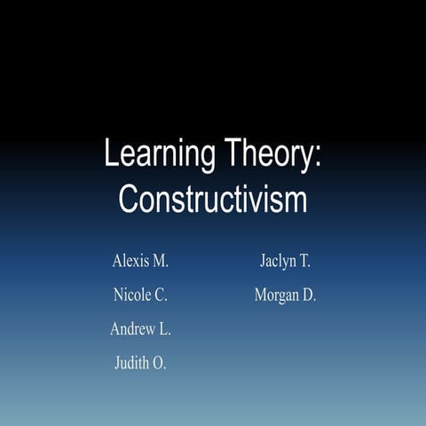Learning theory powerpoint