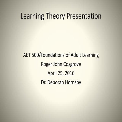 Learning theory presentation