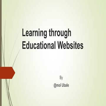 Learning through educational websites