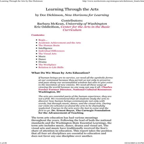 Learning through the_arts