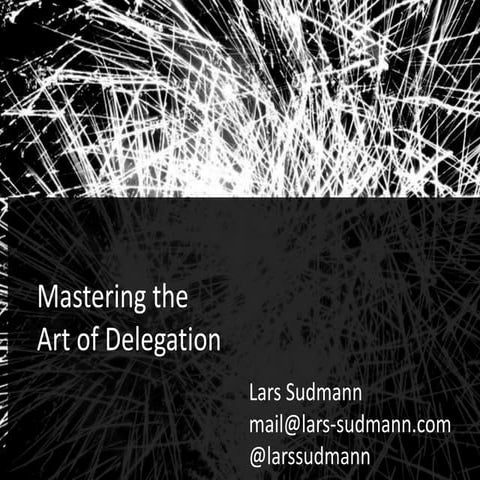 Learning to delegate - presentation slides