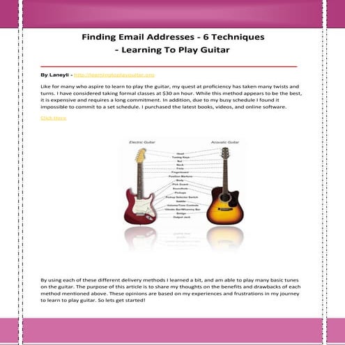 Guitar lessons for your children | PDF