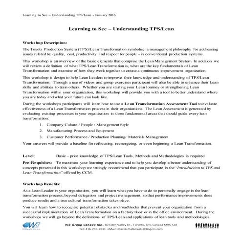 "Learning to See" workshop - promo flyer December 2015