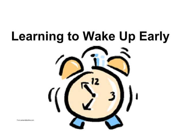 Learning to wake up