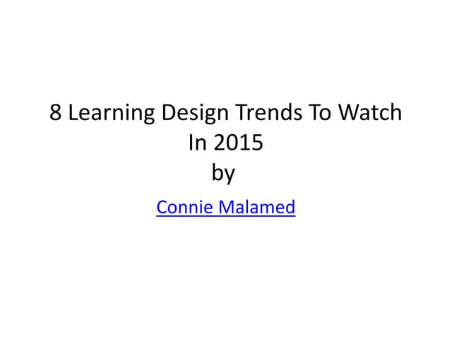Learning trends 2015