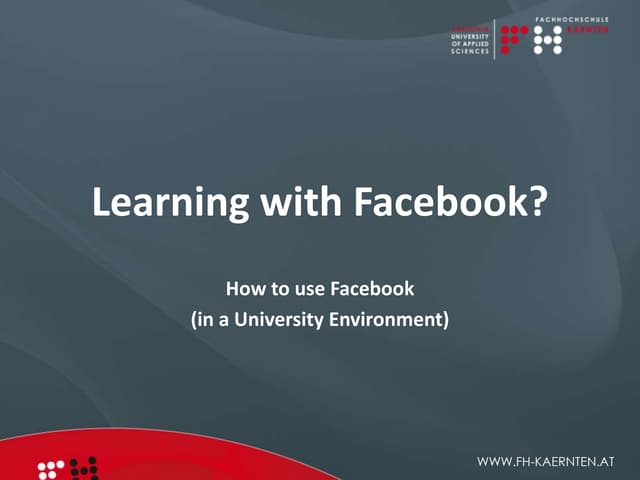 Learning with facebook sandra perus...
