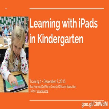 Learning with iPads in Kindergarten (1)