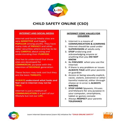 Learn internet governance initiative child online safety by shreedeep rayamaj...
