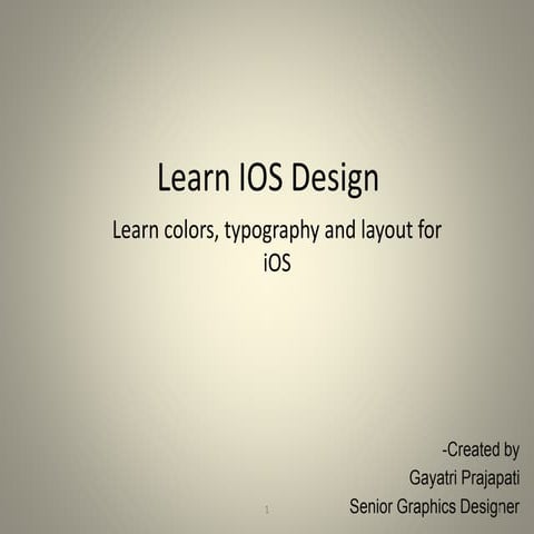 Learn ios design