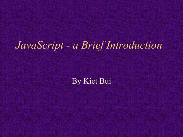 Easy javascript