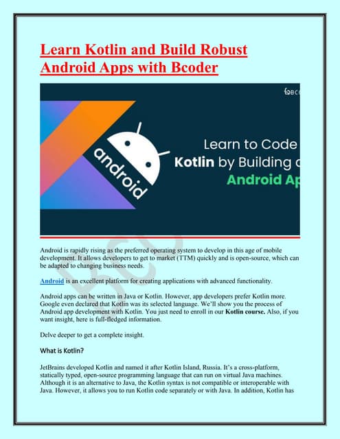 Presentation on Kotlin programming Language.pptx