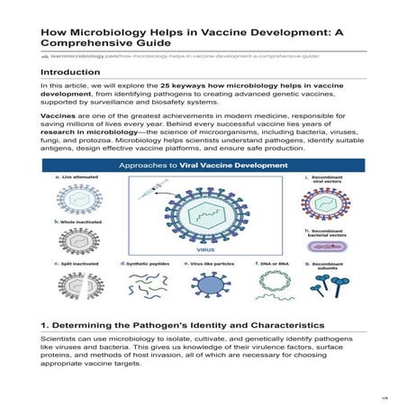 How Microbiology Helps in Vaccine Development: A Comprehensive Guide
