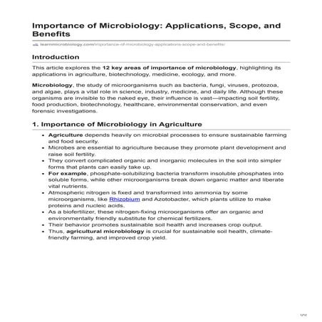 Importance of Microbiology_ Applications, Scope, and Benefits