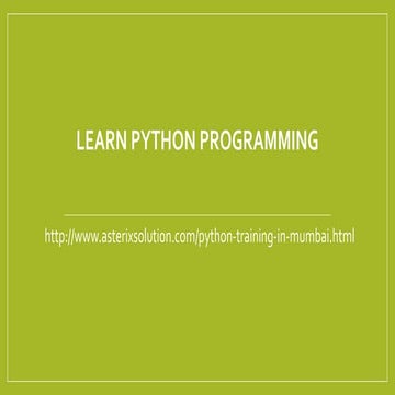 python classes in thane | PPT