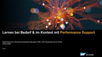 Lernen bei Bedarf & im Kontext mit Performance Support 