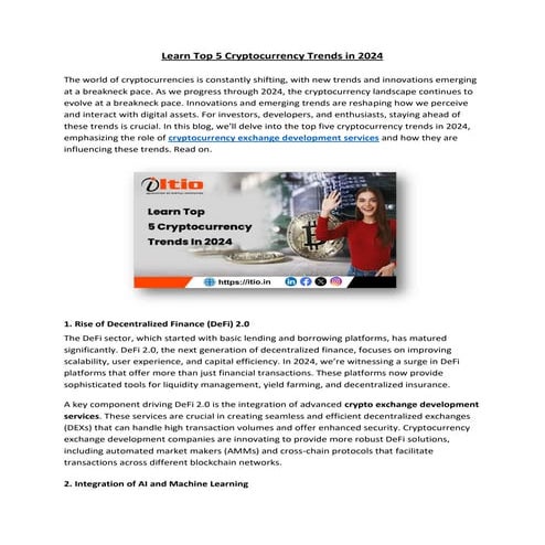 Learn Top 5 Cryptocurrency Trends in 2024