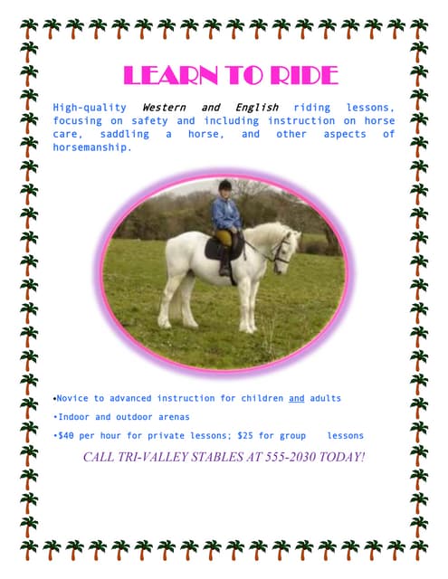 Learn to ride | DOCX