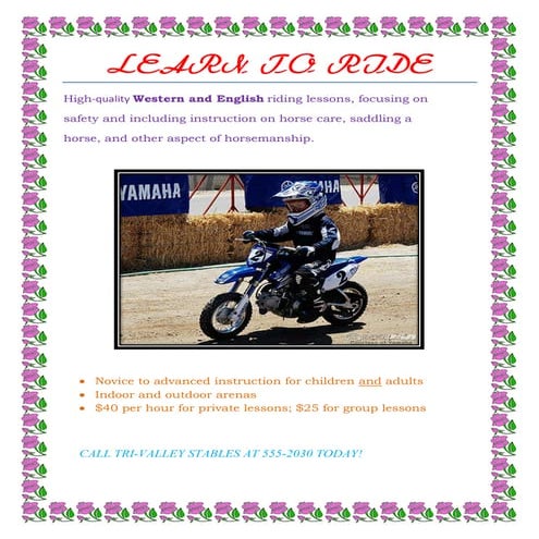 Learn to ride | DOCX