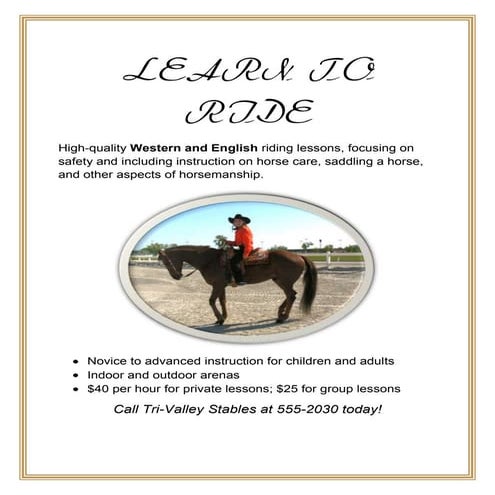 Learn to ride | DOCX