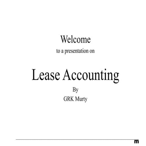 Lease accounting