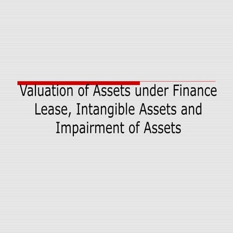Lease,intangibles and impairment