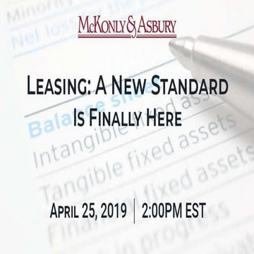 Leasing: A New Standard is Finally Here