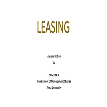 Leasing