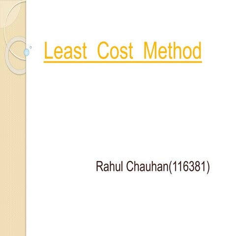 Least cost