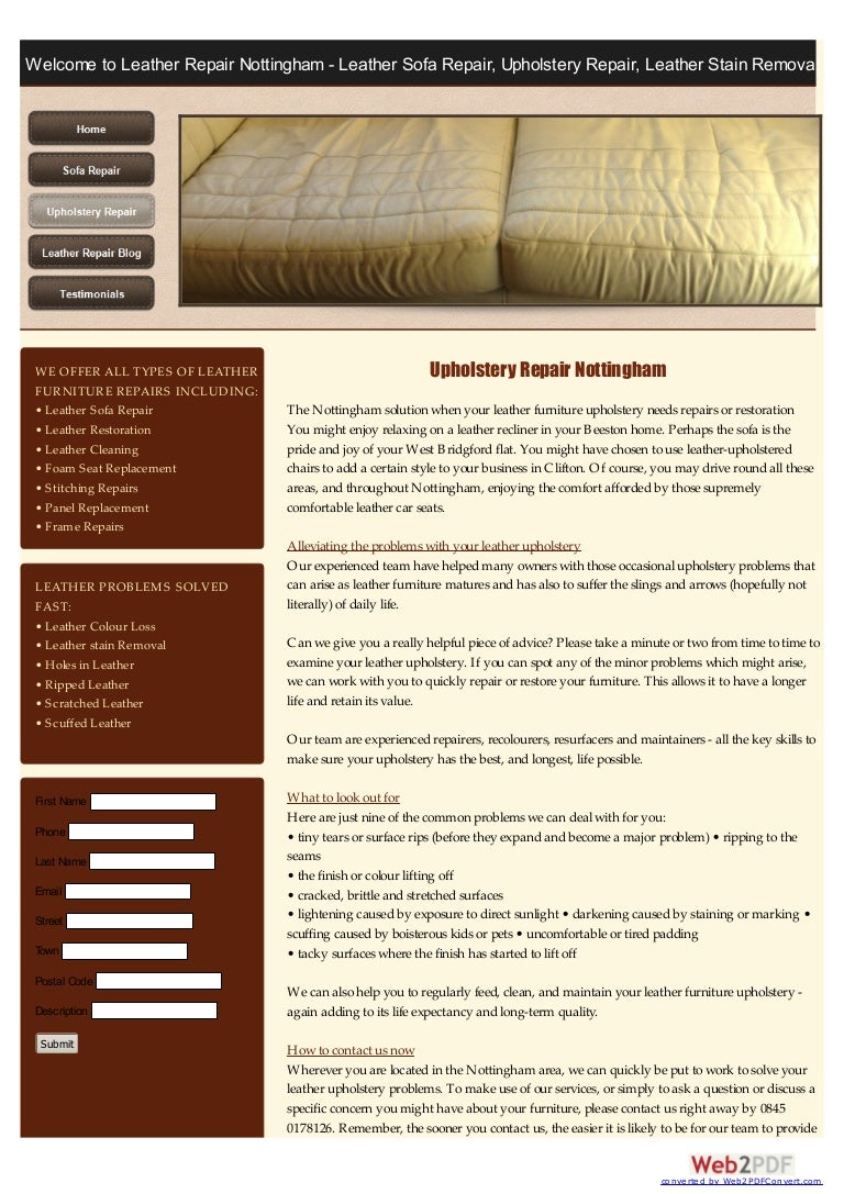 Leather Upholstery Repair >> Upholstery Repairs Nottingham Leather Upholstery Repair >> Upholstery Repairs Nottingham
