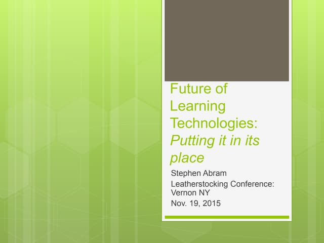 Leatherstocking keynote