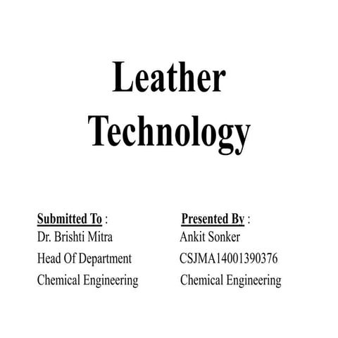 Leather technology 1