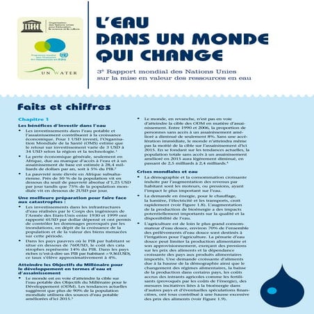 L'eau dans un monde qui change