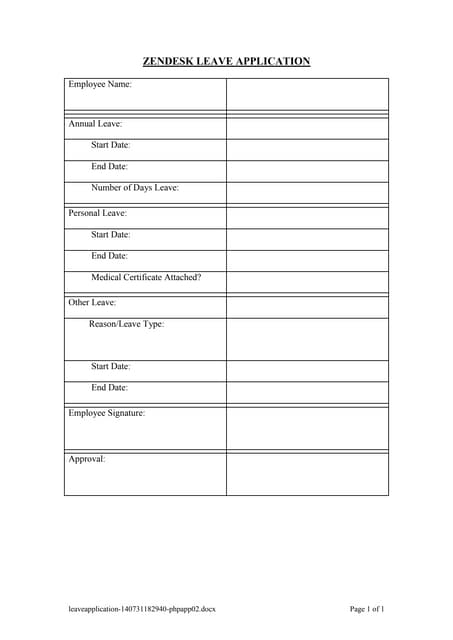 Leave Forms Template Work Leave Application Web Form Template