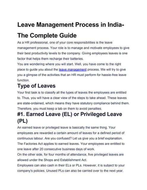 Service incentive leave | PDF